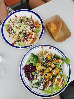 Jackfruit tacos and cauliflower wings at Tea and Happiness in Rotorua