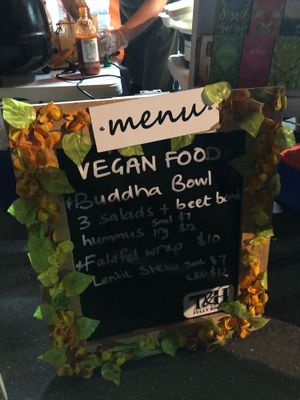 The dinner menu at Tea and Happiness in Rotorua