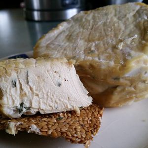 Vegan aged cashew cheese at Tea and Happiness in Rotorua