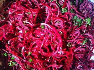 Beetroot and chia salad at Tea and Happiness in Rotorua
