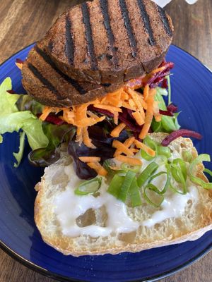 Seitan burger  at Tea and Happiness in Rotorua