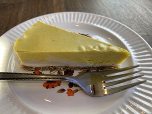 Lemon cheesecake at Tea and Happiness in Rotorua