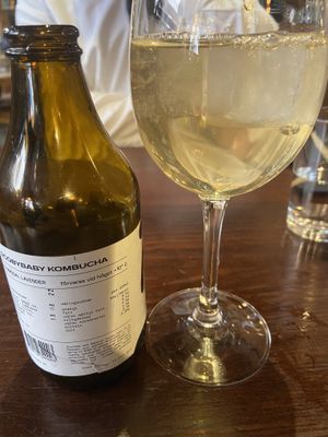 Charcoal lavender kombucha   at Ling Long in Stockholm