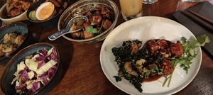 Cale salad, crispy tofu. at Ling Long in Stockholm