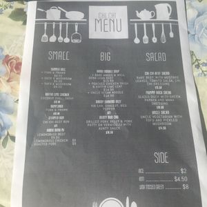 New menu dec 2017 at Viki Cafe in Auckland
