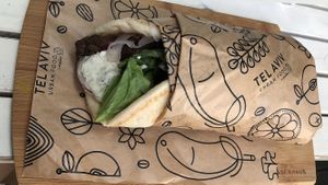 gyros pita (lunch for 21 zł) at Tel Aviv Urban Food - Mickiewicza in Warsaw