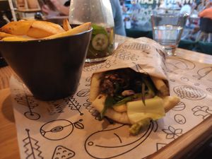 Gyros pita at Tel Aviv Urban Food - Mickiewicza in Warsaw