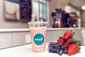 Smoothies at the Neat Cafe - you can choose your milk! at Neat Nutrition in London