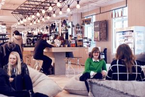 Community area at the Neat Cafe at Neat Nutrition in London