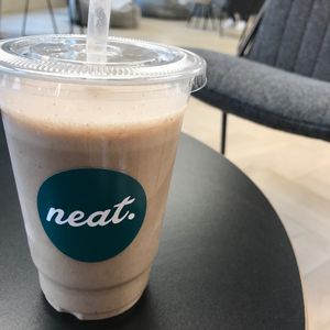 vegan choc protein shake with rice milk  at Neat Nutrition in London