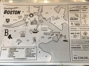 cute map of the city! at By Chloe - Seaport Blvd in Boston