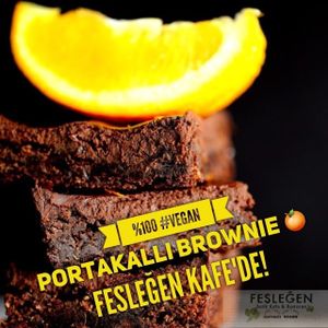 Orange brownie at Feslegen Butik in Izmit