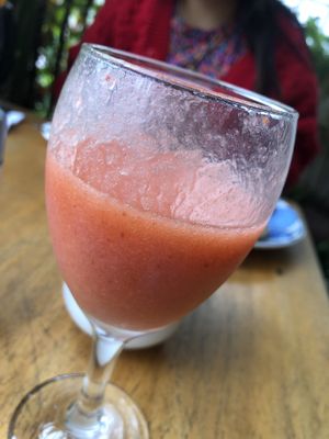 Strawberry smoothie  at Chocolate Cafe in Huanchaco