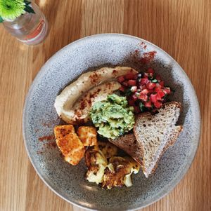 vegan breakfast board at Dish & Spoon Cafe in Camberwell