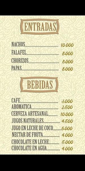 A la carte menu in 2022 at Semillas Comida Sana in Pereira