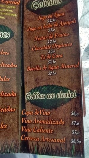 Menu 1 at Semillas Comida Sana in Pereira