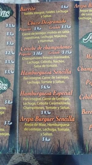 Menu 3 at Semillas Comida Sana in Pereira