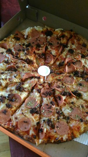 Vegan pepperoni and chorizo is now offered! at Pizza Pizza - Forest Hills Pkwy in Dartmouth