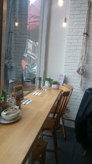 Inside at Les Cuistots in Liege