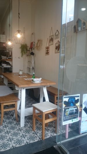 Inside at Les Cuistots in Liege