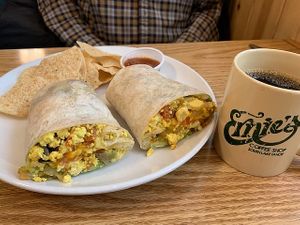 Tofu scram burrito at Ernie's Coffe Shop in South Lake Tahoe