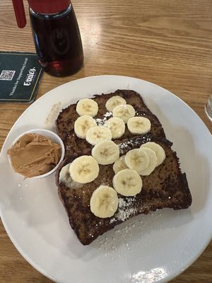 vegan banana french toastt  at Ernie's Coffe Shop in South Lake Tahoe