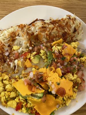 Partially eaten😄Vegan scramble   at Ernie's Coffe Shop in South Lake Tahoe