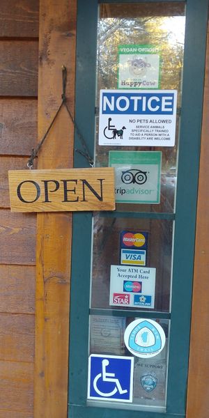 Door at Ernie's Coffe Shop in South Lake Tahoe