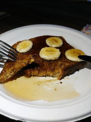 Vegan French Toast at Ernie's Coffe Shop in South Lake Tahoe