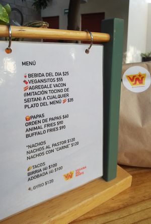 Menú 27/10/22 at Vegana Del Norte in Hermosillo