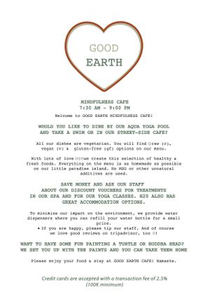 About Good Earth  at Good Earth Cafe in 