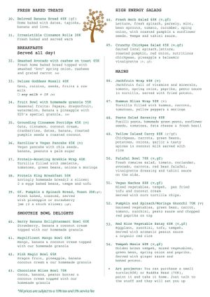 Breakfast & Main Dishes at Good Earth Cafe in 