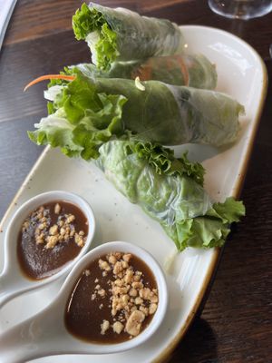 Vegan spring rolls  at Archa Nine Thai Kitchen in Lexington