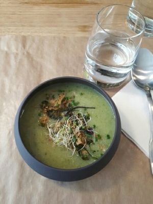 A yummy soup  at apeti in Paris