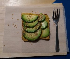 Toast with hummus and avocado at B12 Candy Bar - Maybe closed in Kyiv