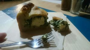 spinach and tofu tart... truly delicious  at B12 Candy Bar - Maybe closed in Kyiv