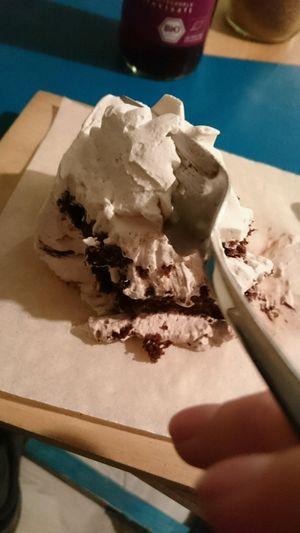 mocha cake... lot's of whipped cream! lush! best cake ever! at B12 Candy Bar - Maybe closed in Kyiv