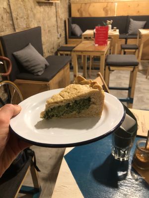 Pie with spinach and tofu at B12 Candy Bar - Maybe closed in Kyiv