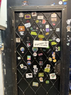 Door to the cafe at B12 Candy Bar - Maybe closed in Kyiv