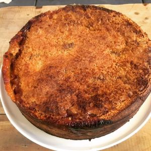 Apple and pear pie, served with homemade cinnamon chantilly at Wynwood in Paris