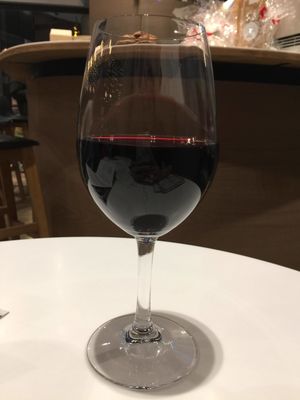 red wine at Think Love Juices & Vegan Food in Wroclaw