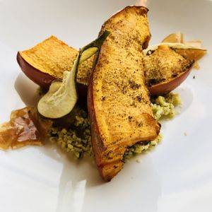 Baked sweet potatos Lunch at Think Love Juices & Vegan Food in Wroclaw