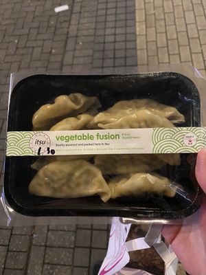 Vegetable Fusion dumplings  at Itsu in Bristol