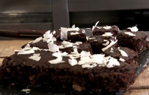 Tarta de chocolate sin Gluten at Yummy Veggie in Barcelona