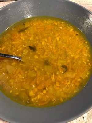 Soup at Yummy Veggie in Barcelona