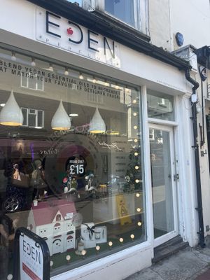 Outside the shop  at Eden Perfumes - The Lanes in Brighton