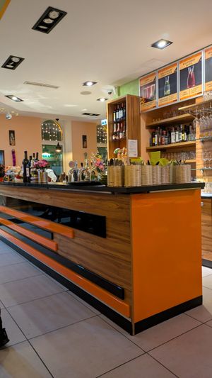 Bar area at Prosi Indian Restaurant in Vienna