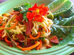 Pad thai at Eva's Garden Vegetarian and Vegan Restaurant in Quepos