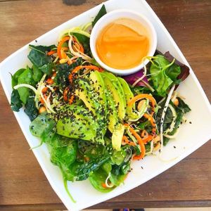 Oriental kale salad at Eva's Garden Vegetarian and Vegan Restaurant in Quepos