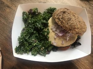 Cheese burger at Skinny Buddha  in New York City